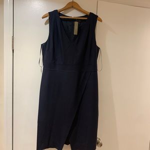 J.Crew navy blue dress for work or dinner. Size 14. Style A9662. NWT